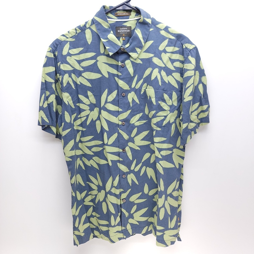 Quiksilver Waterman Hawaiian Shirt Mens Medium
